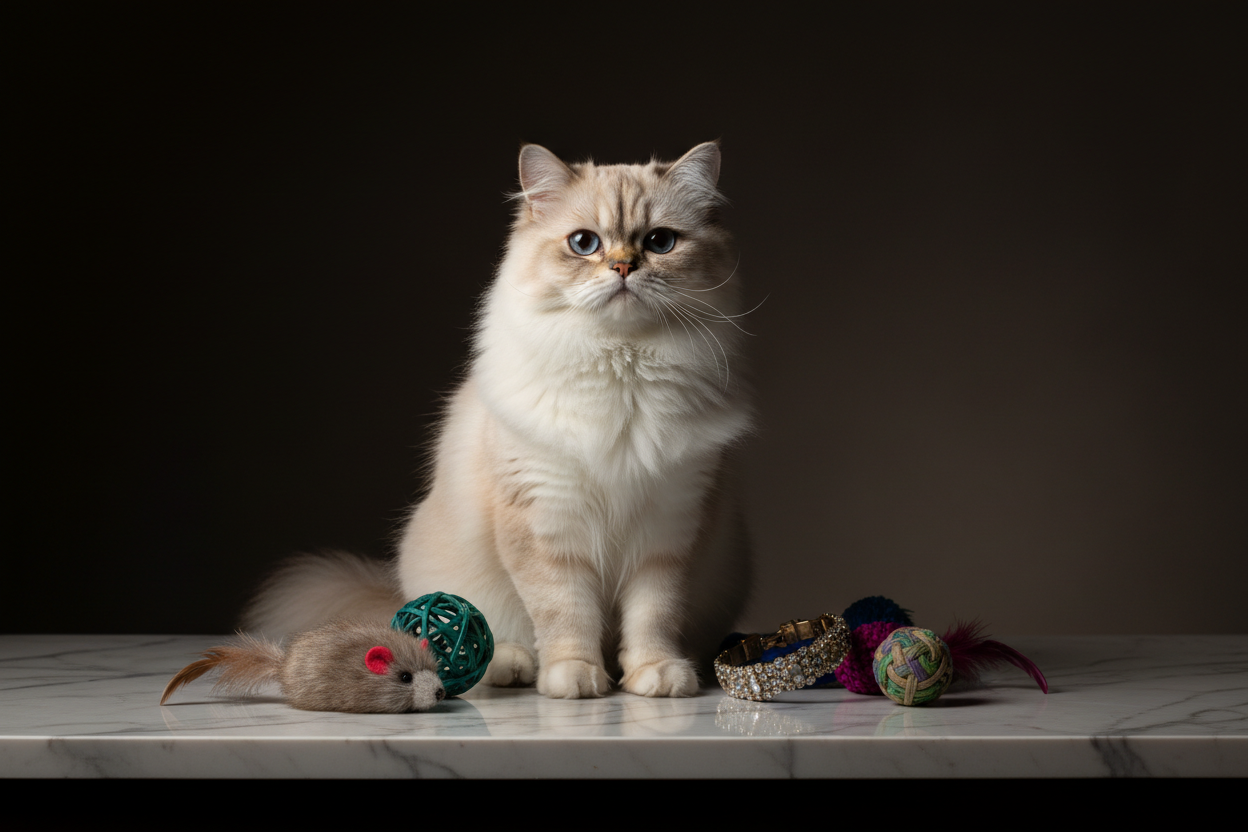小猫与玩具海报
