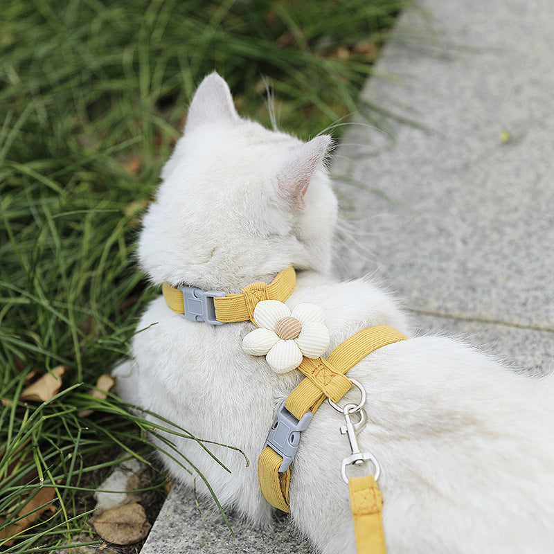 Flower Pet Collar & Leash Set
