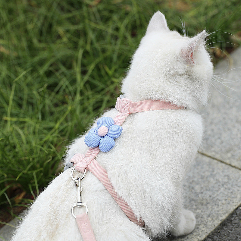 Flower Pet Collar & Leash Set