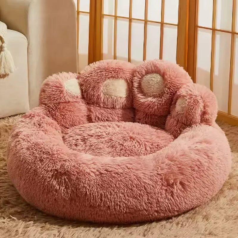 Bear Paw Plush Pet Bed