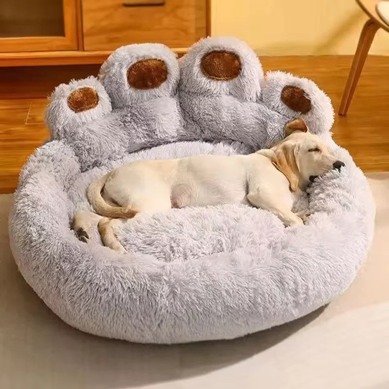 Bear Paw Plush Pet Bed