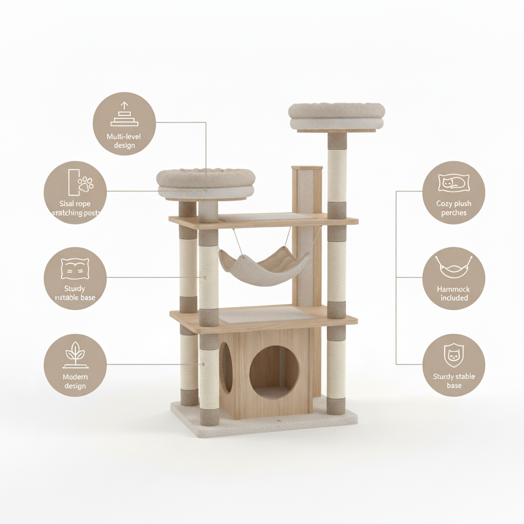 Multi-Level Cat Tree Tower - Product Spec
